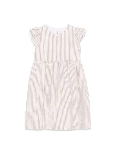Il Gufo Kids' Vestito M/corta Frappe In Neutral
