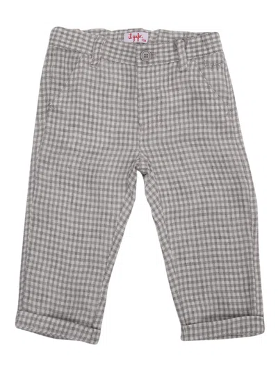 Il Gufo Kids' Vichy Pants In Grey