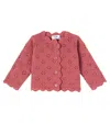 Il Gufo Virgin Wool Cardigan In Pink