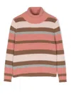 Il Gufo Virgin Wool Striped Jumper In Rosa