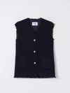 Il Gufo Cotton Blend Vest In Blau