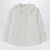 Il Gufo White Shirt With Ruffled Collar In White