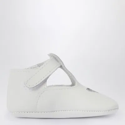 IL GUFO WHITE BABY SHOE IN NAPPA LEATHER