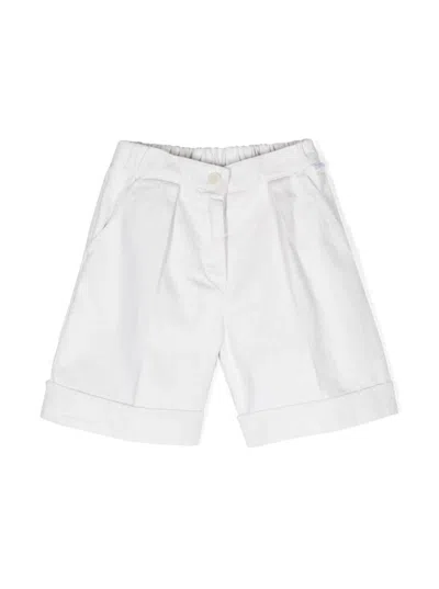 Il Gufo Kids' Cotton Short Shorts In Neutrals