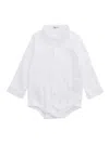 Il Gufo White Chemisier Bodysuit In White