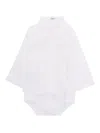 Il Gufo White Chemisier Bodysuit In White