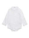 Il Gufo White Chemisier Bodysuit In White