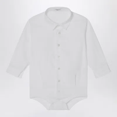 Il Gufo White Cotton Shirt Bodysuit