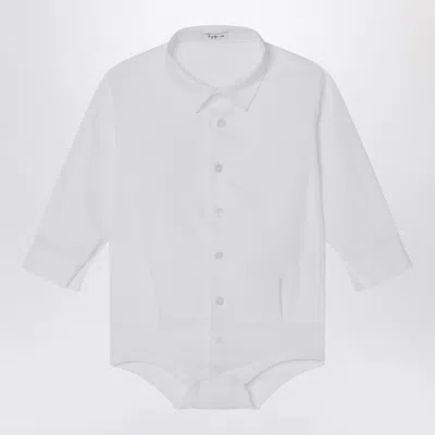 Il Gufo White Cotton Shirt Bodysuit