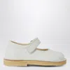 Il Gufo White Leather Sandal With Strap In White