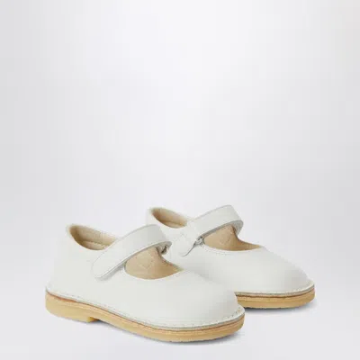 IL GUFO WHITE LEATHER SANDAL WITH STRAP