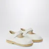 Il Gufo White Leather Sandal With Strap