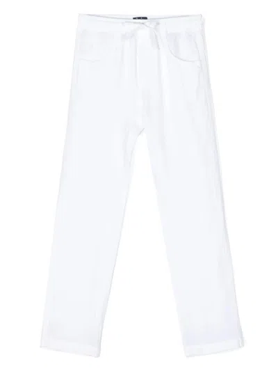 Il Gufo Kids' White Linen Trousers With Drawstring