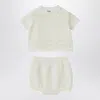 Il Gufo White Milk Set In Organic Cotton In White