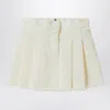 Il Gufo White Milk Skirt In Denim In White
