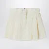 Il Gufo White Milk Skirt In Denim