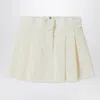 Il Gufo White Milk Skirt In Denim