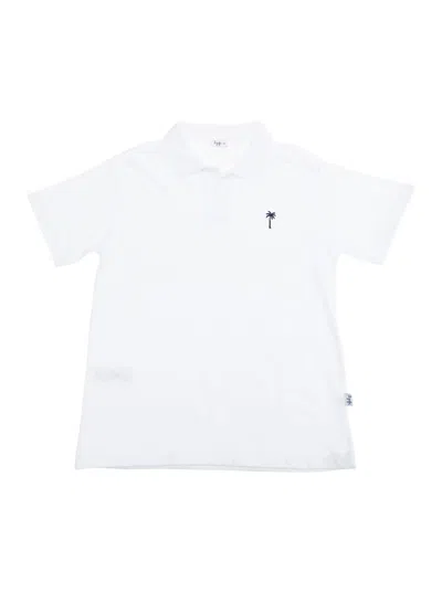 Il Gufo Kids' White Polo Shirt With Classic Collar And Logo Detail On The Front In Cotton Boy