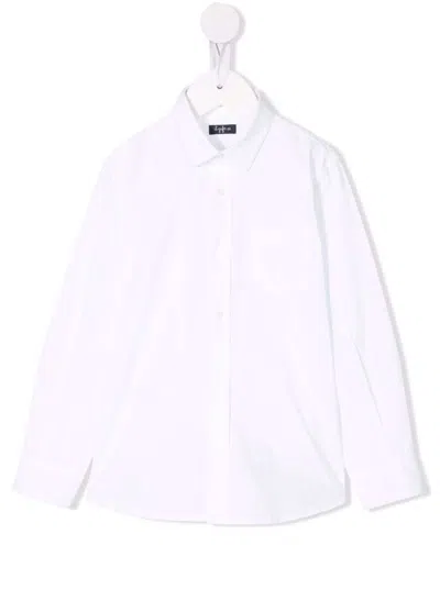 Il Gufo Kids' White Shirt With Patch Pocket On The Chest In Cotton Boy