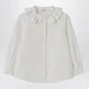 Il Gufo White Shirt With Ruffled Collar In White