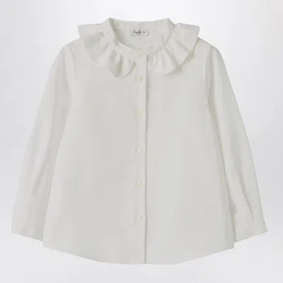 Il Gufo Kids' White Shirt With Ruffled Collar