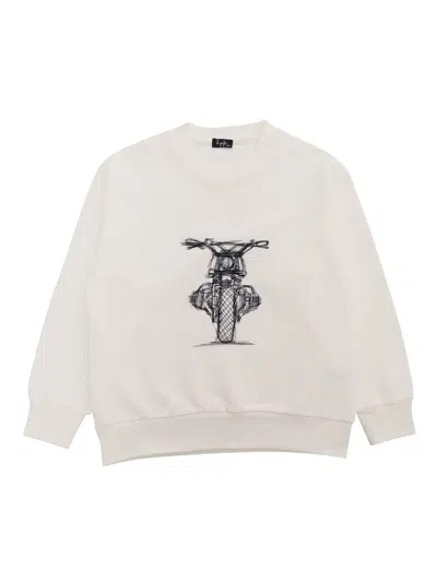 Il Gufo Kids' White Sweatshirt With Print