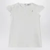 Il Gufo White T-shirt With Ruffled Sleeves In White