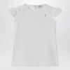 Il Gufo White T-shirt With Ruffled Sleeves