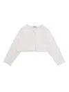 Il Gufo White Tricot Cardigan In White