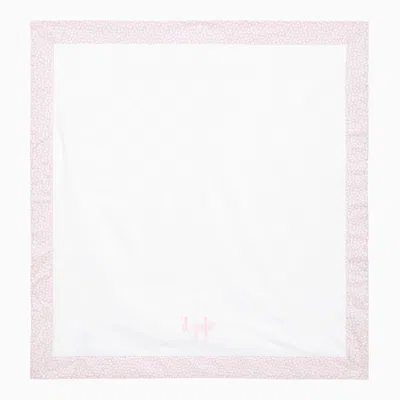 Il Gufo White/pink Cotton Cover With Logo