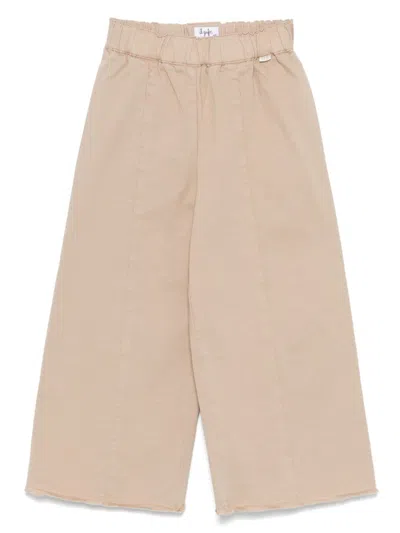 Il Gufo Kids' Wide-leg Corduroy Trousers In Brown