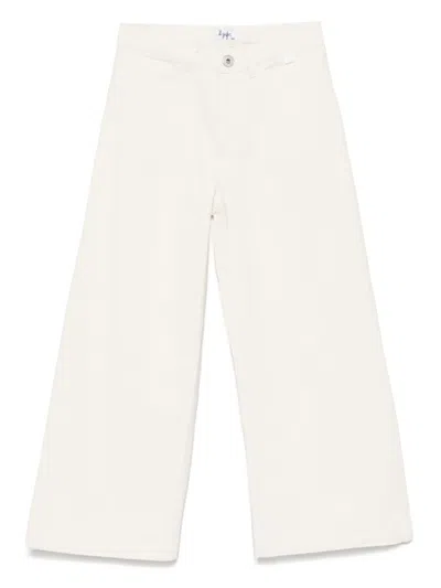 Il Gufo Kids' Wide-leg Jeans In White