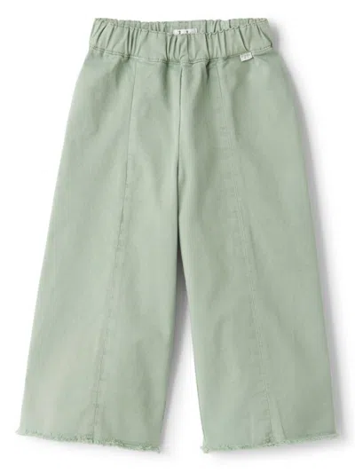 Il Gufo Kids' Wide-leg Trousers In Green