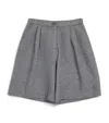 Il Gufo Wool Blend Pleated Shorts In Gray