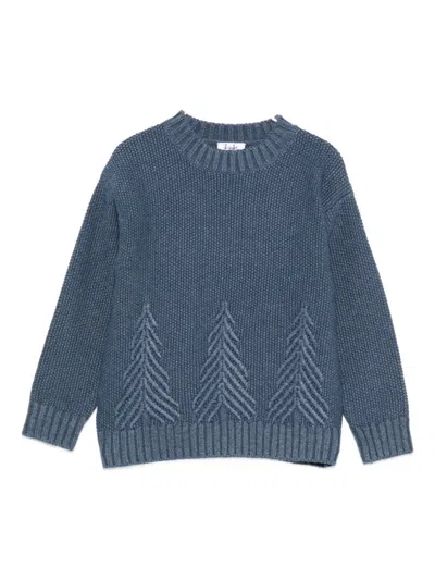 Il Gufo Kids' Wool-blend Jumper In Blue