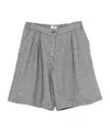 Il Gufo Wool Blend Pleated Shorts In Gray