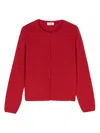 Il Gufo Wool Cardigan In Red