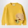 Il Gufo Yellow Wool Sweater With Curly Texture In Yellow