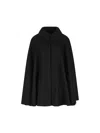 Il Tabarro Peter Pan-collar Cape In Black