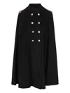 Il Tabarro Double-breasted Cape In Black