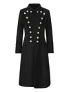 Il Tabarro Double-breasted Coat In Black