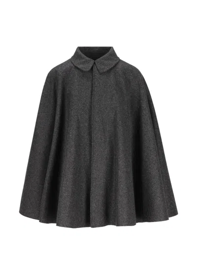 Il Tabarro Single-breasted Virgin-wool Cape In Multi