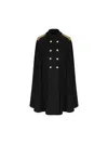 Il Tabarro Double-breasted Cape In Black