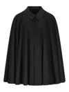 Il Tabarro Wool Cape In Black