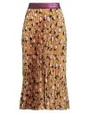 Il The' Delle 5 Popeye Woman Midi Skirt Mustard Size 8 Polyester In Yellow