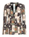 Il The' Delle 5 Woman Blazer Dark Brown Size 6 Polyester, Elastane In Multi