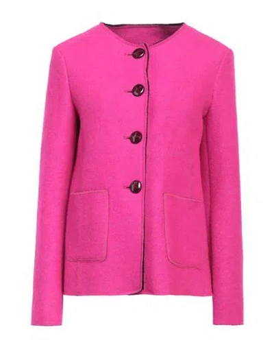 Il The' Delle 5 Woman Jacket Fuchsia Size 8 Virgin Wool, Polyester In Pink