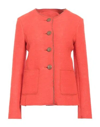 Il The' Delle 5 Woman Jacket Orange Size 6 Virgin Wool, Polyester