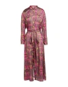 Il The' Delle 5 Woman Maxi Dress Chocolate Brown Size 6 Polyester In Multi