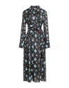 Il The' Delle 5 Woman Midi Dress Black Size 6 Polyester In Multi